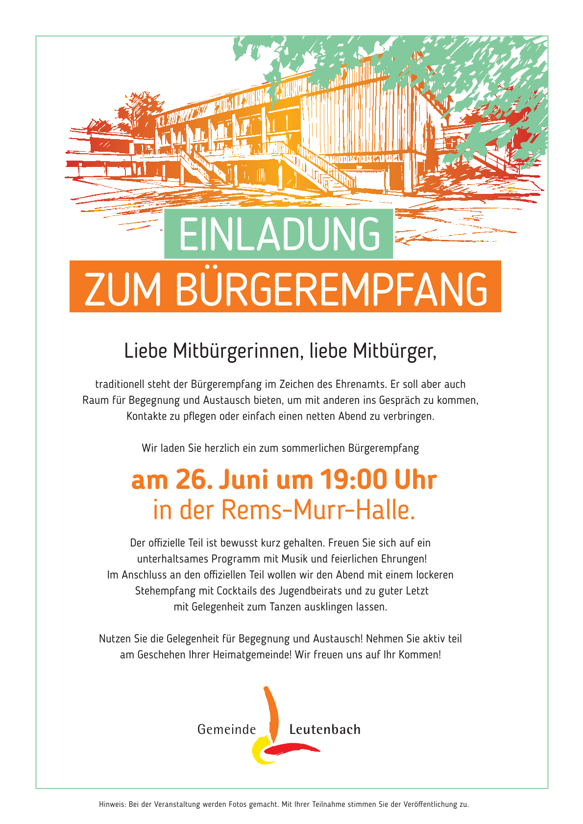 Einladung Bürgerempfang